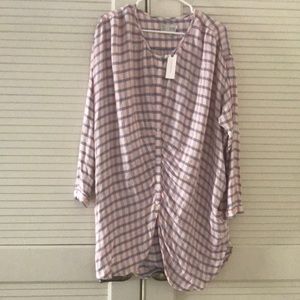 NEW Anthropologie Button Shirt Tunic XS